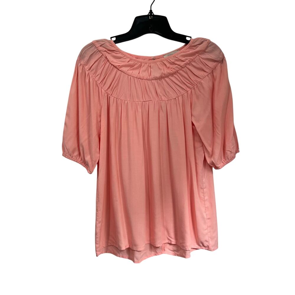 LOFT Blouse Size XS Pink‎ Short Sleeve Top NWT Work Office Career Casual Cute